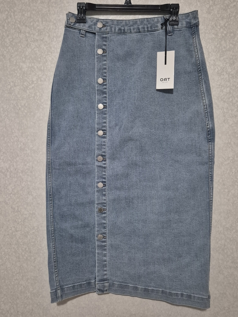Oat New York Light Blue Denim Button-Front Pencil Skirt...size:10/30